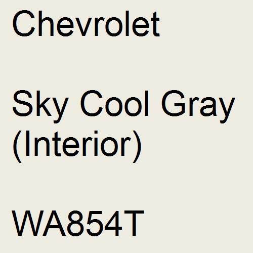Chevrolet, Sky Cool Gray (Interior), WA854T.